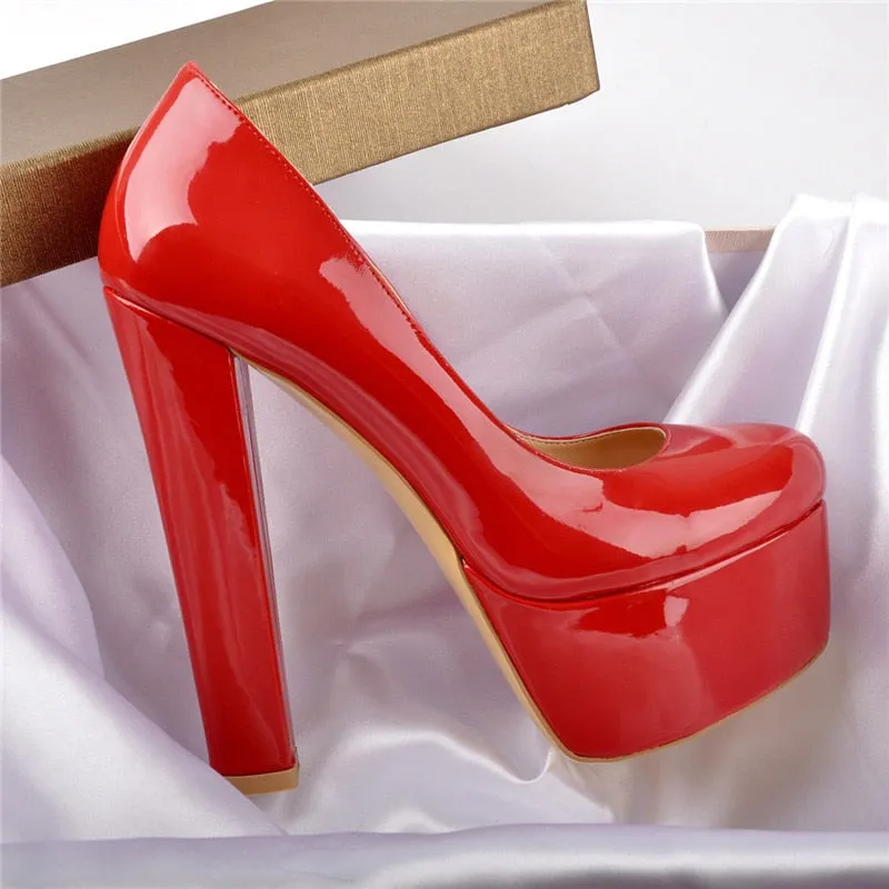 Chunky High Heels Shoes