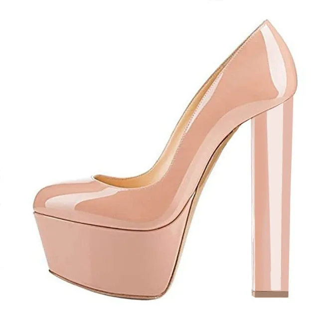 Chunky High Heels Shoes