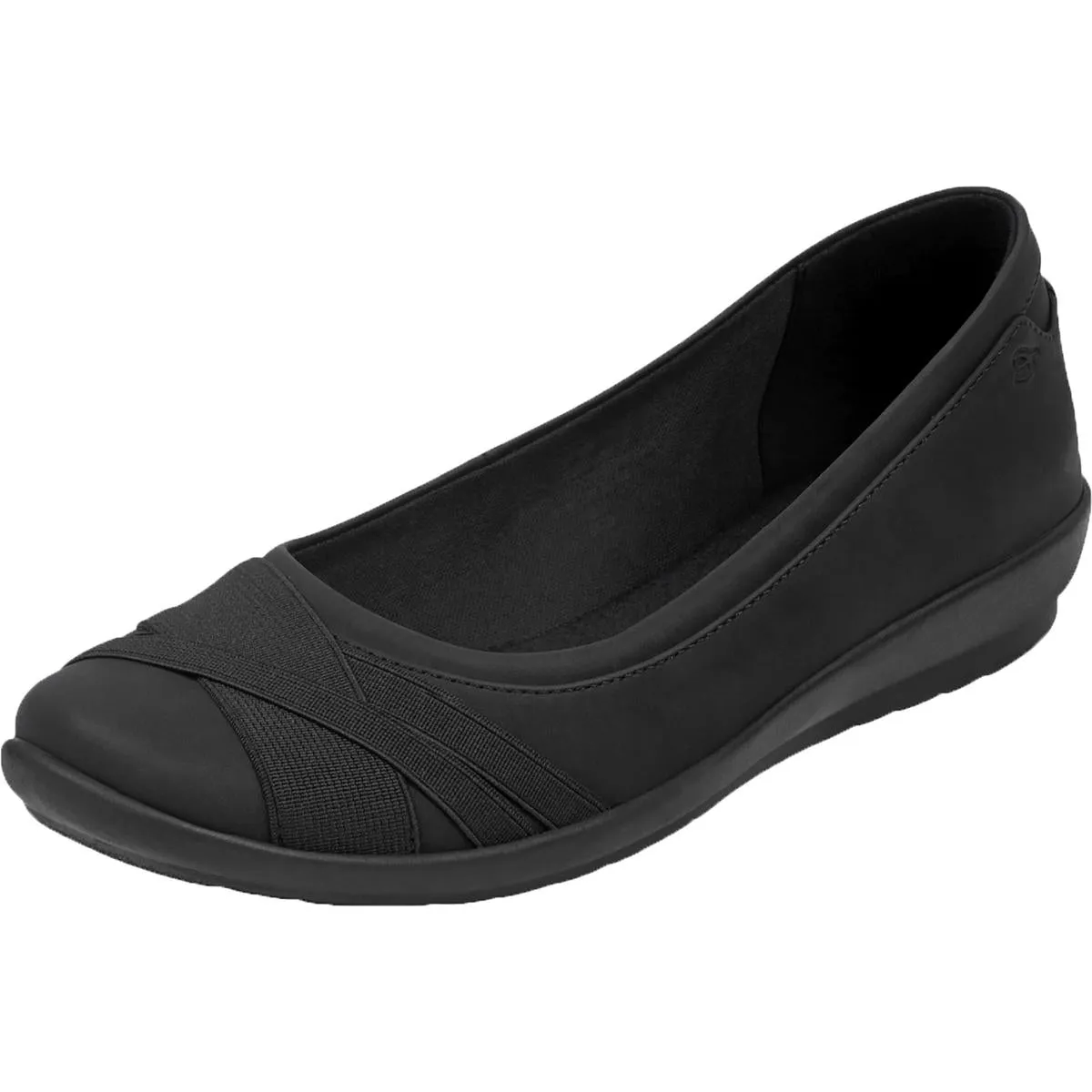 Easy Spirit Womens Acasia 3 Solid Slip On Ballet Flats