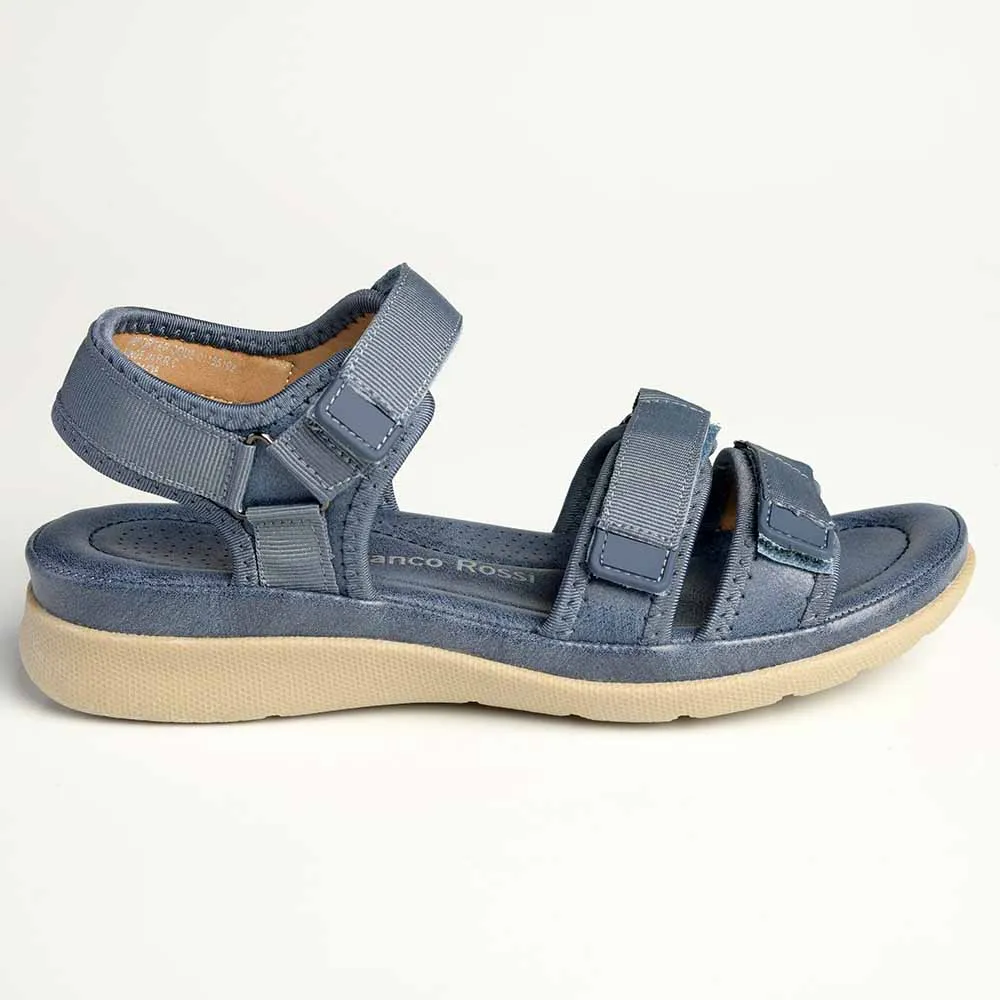 Franco Rossi Ladies Adventure Strap Sandals - Blue