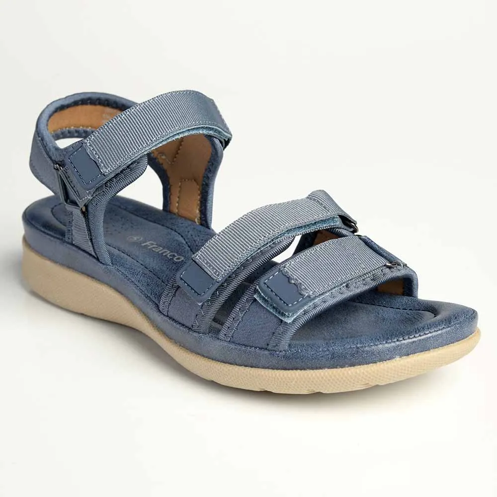 Franco Rossi Ladies Adventure Strap Sandals - Blue