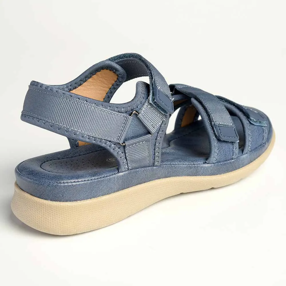 Franco Rossi Ladies Adventure Strap Sandals - Blue