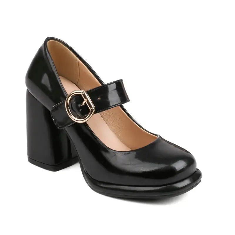 Funki Buys | Shoes | Women's Chunky High Heel Mary Janes