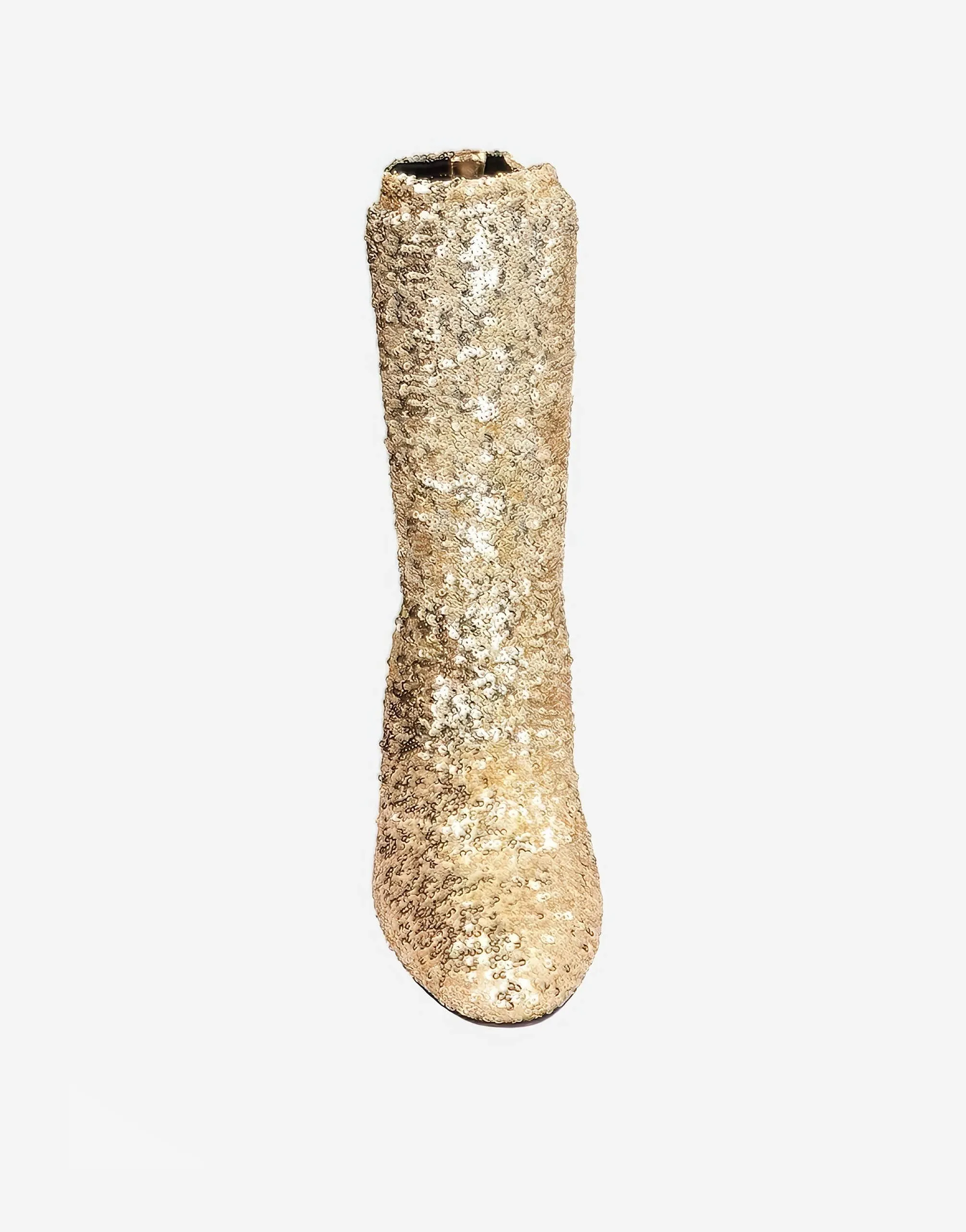 Gold Sequined Stretch Boots