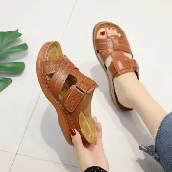 High end open toe orthopedic sandals