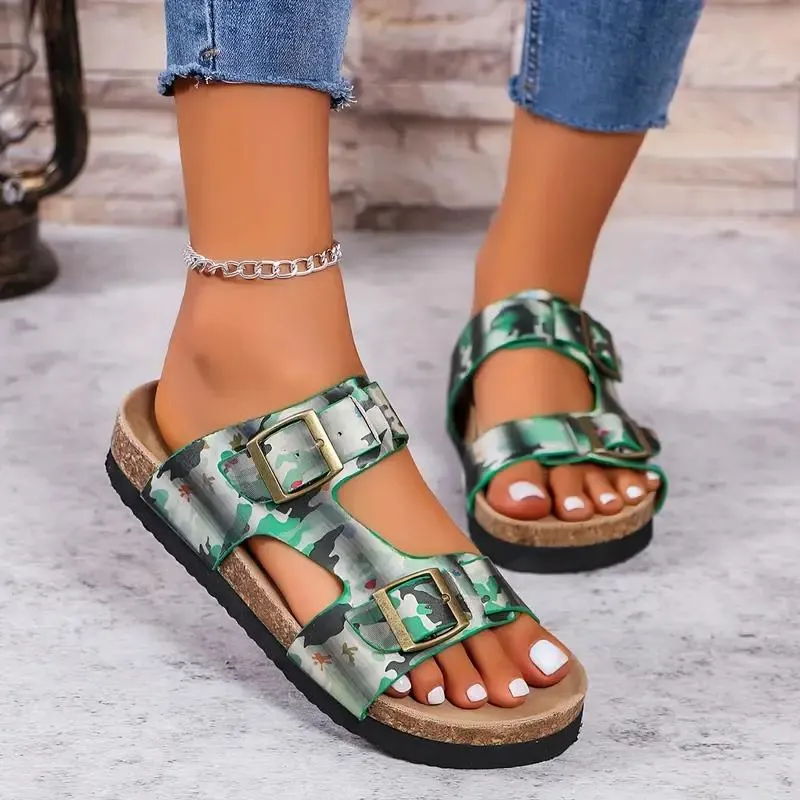 Ivyshape | Buckle Straps Sandal