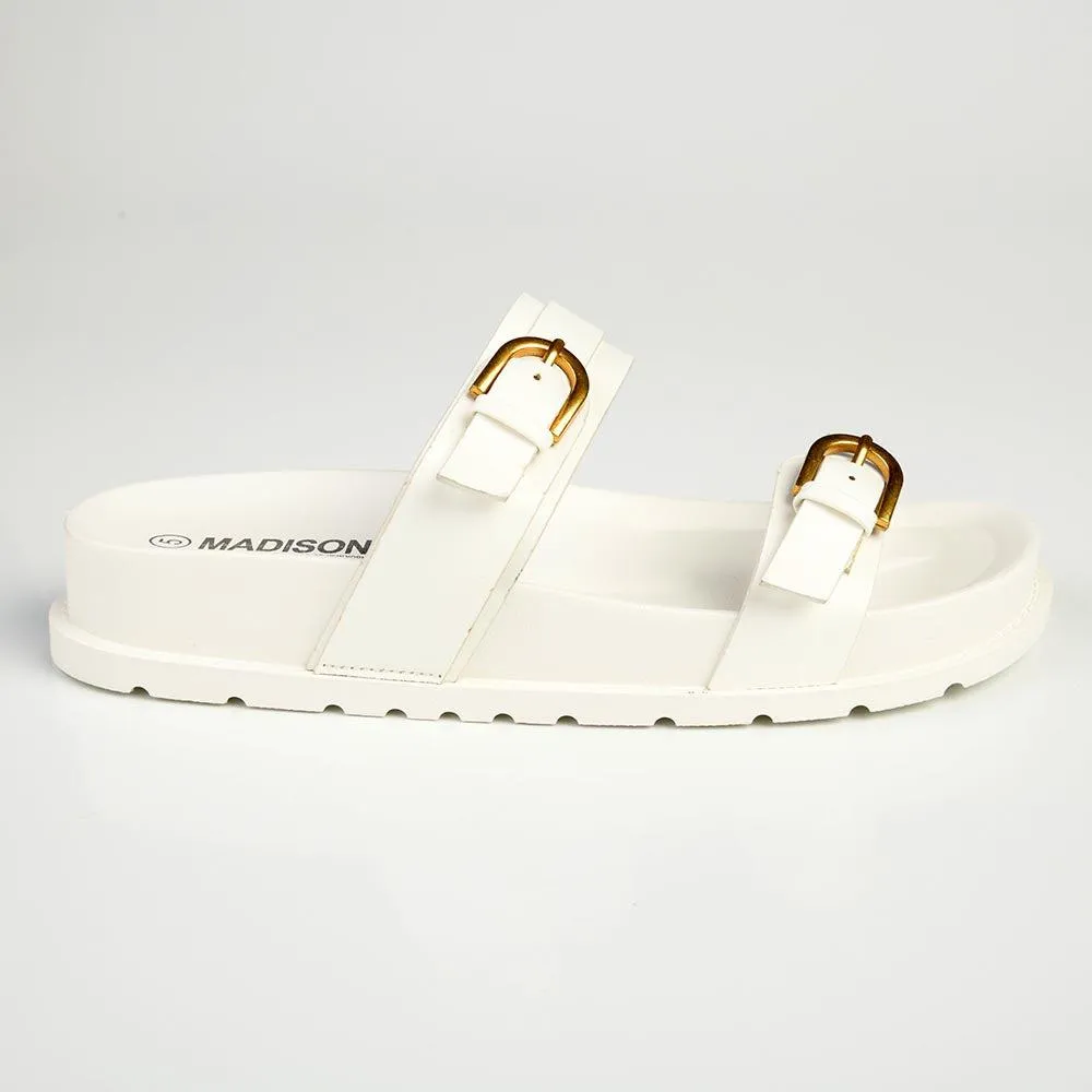 Madison Joanie Push in Sandal - White