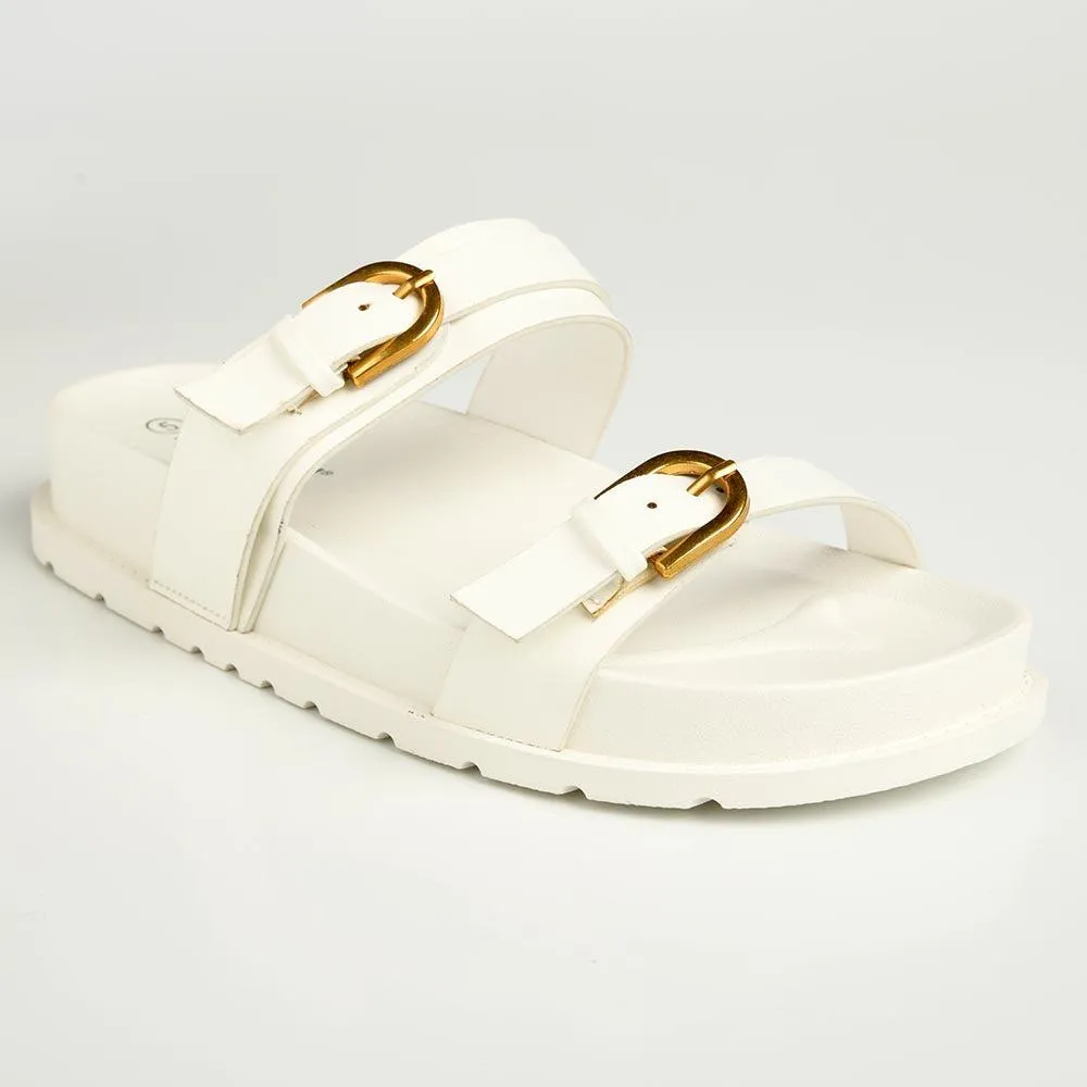 Madison Joanie Push in Sandal - White