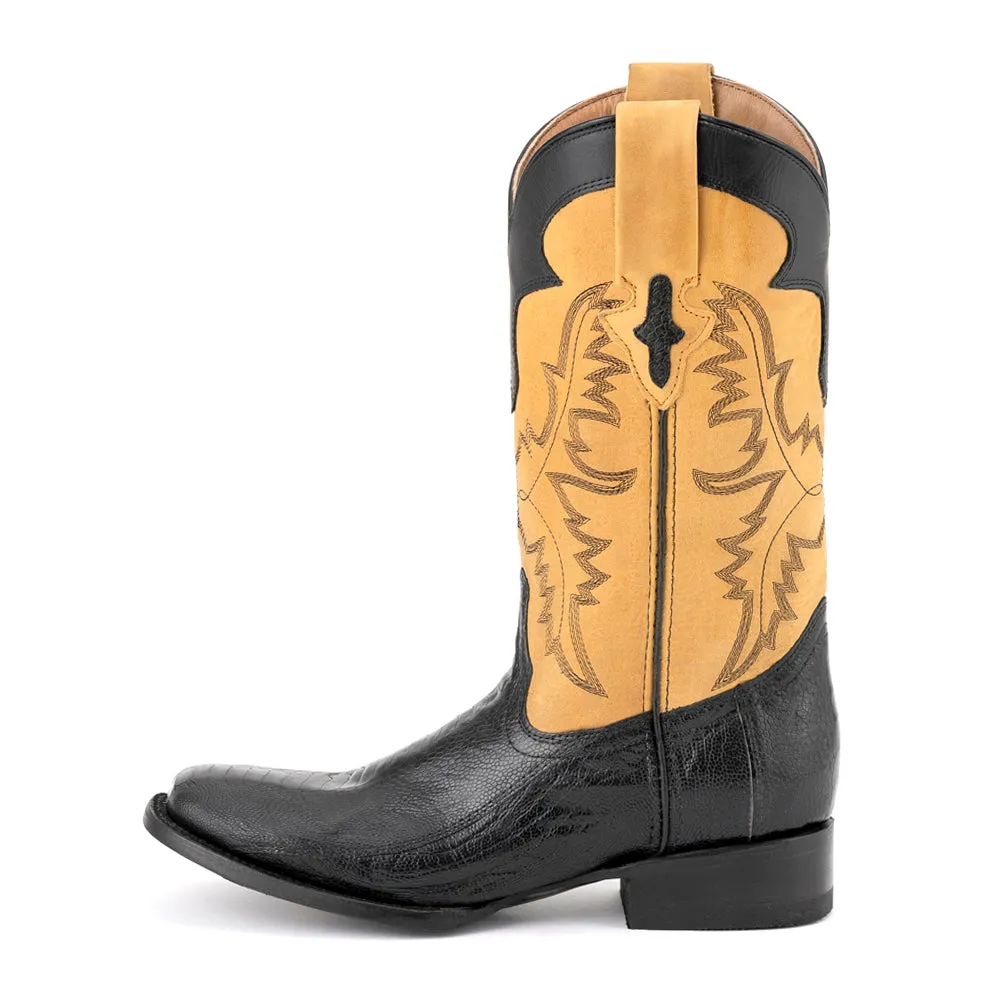 Nash Ostrich Square Toe Cowboy Boots