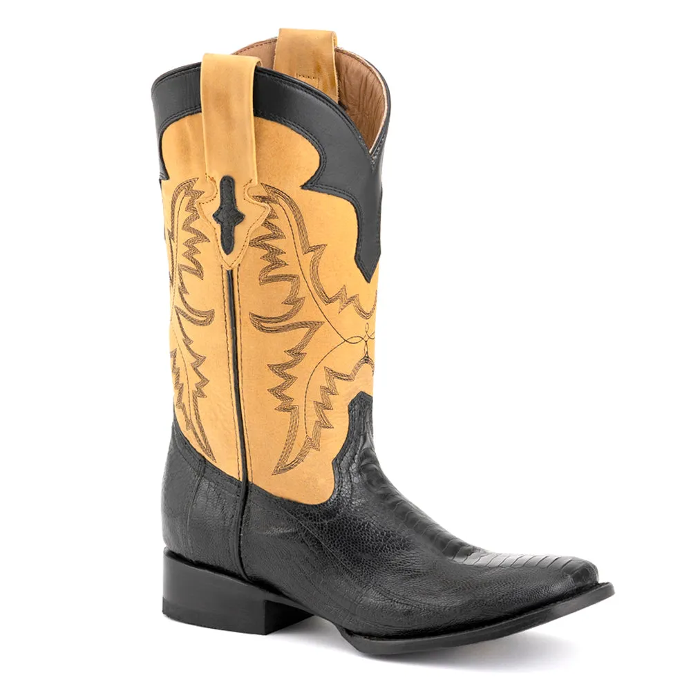 Nash Ostrich Square Toe Cowboy Boots