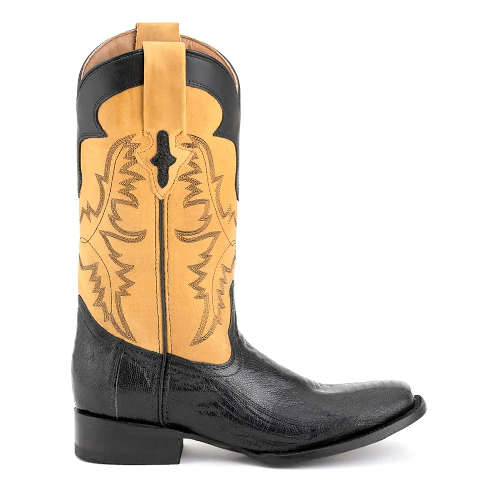 Nash Ostrich Square Toe Cowboy Boots