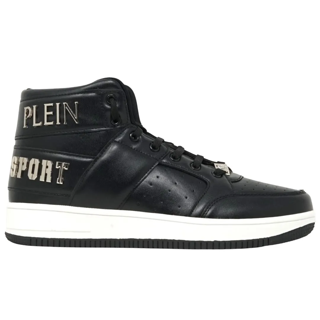 Plein Sport Hi-Top Bold Brand Black Sneakers