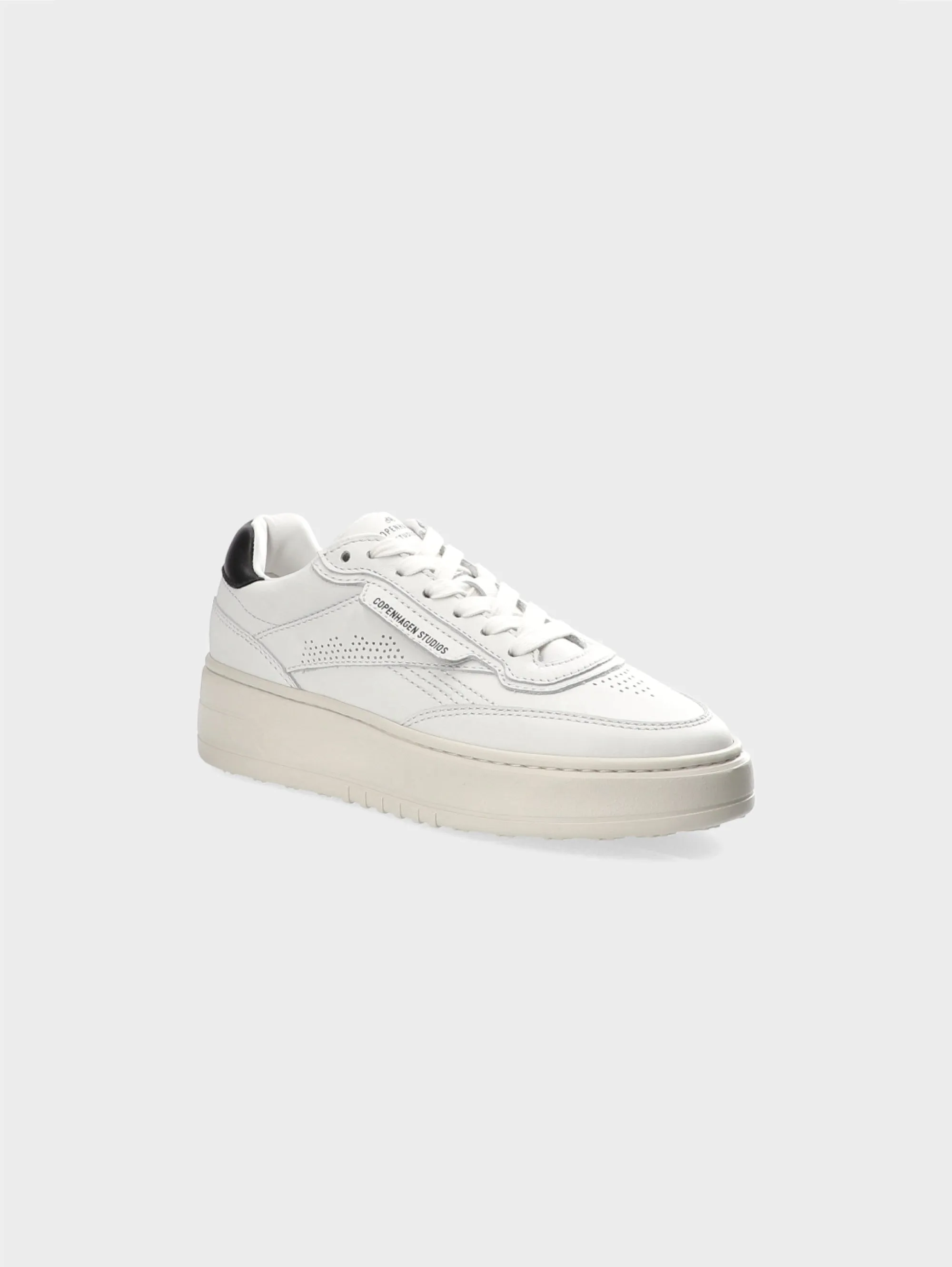 Sneakers in Pelle con Suola Bold Bianco/Nero