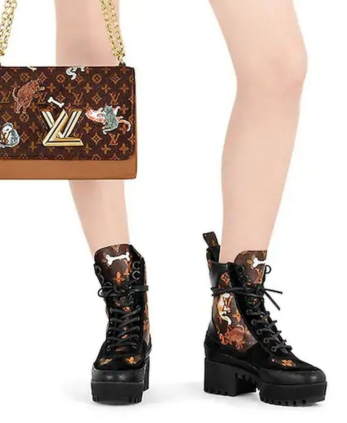 'Star Trail' Monogram Ankle Boots