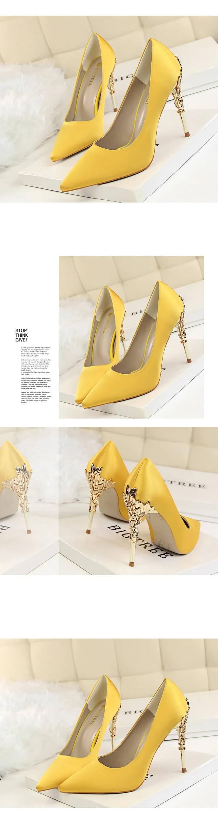 Thin Heel High Heels Pointed Toe Ladies Shoes