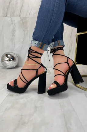 Veda - Lace Up Platform Heels