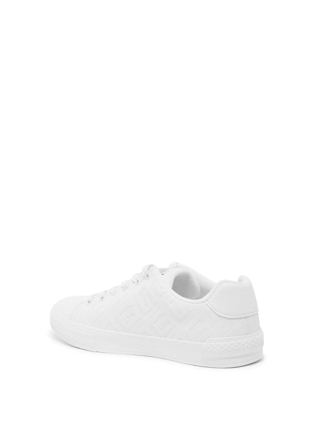 White Munner Logo Low Top Sneakers