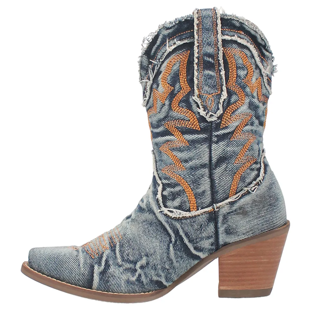 Y'all Need Dolly Embroidered Round Toe Cowboy Booties