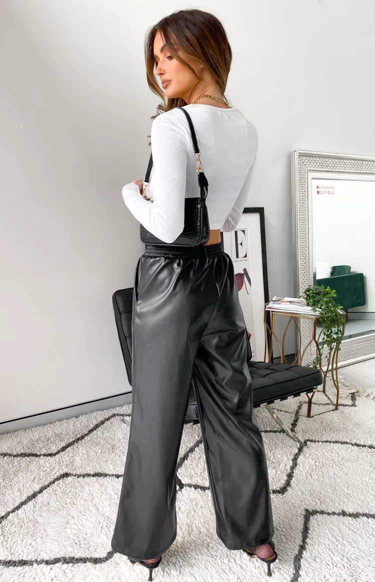 Zarah Black PU Pants